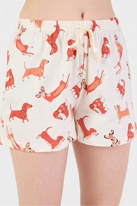 Sweet Dreams Animal Printed Short Set - Swan White — image 3